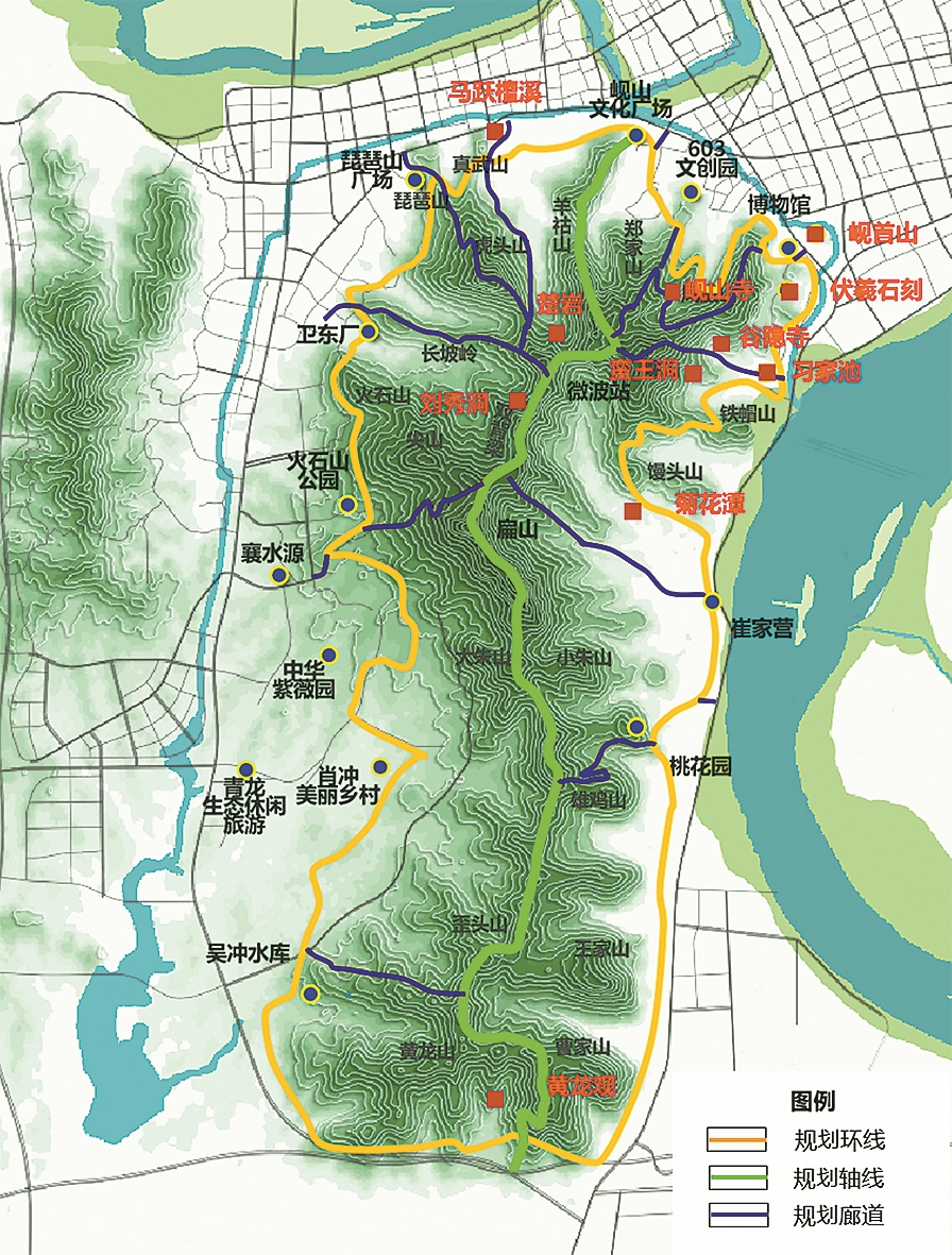 “一环一轴十廊”建设示意图。