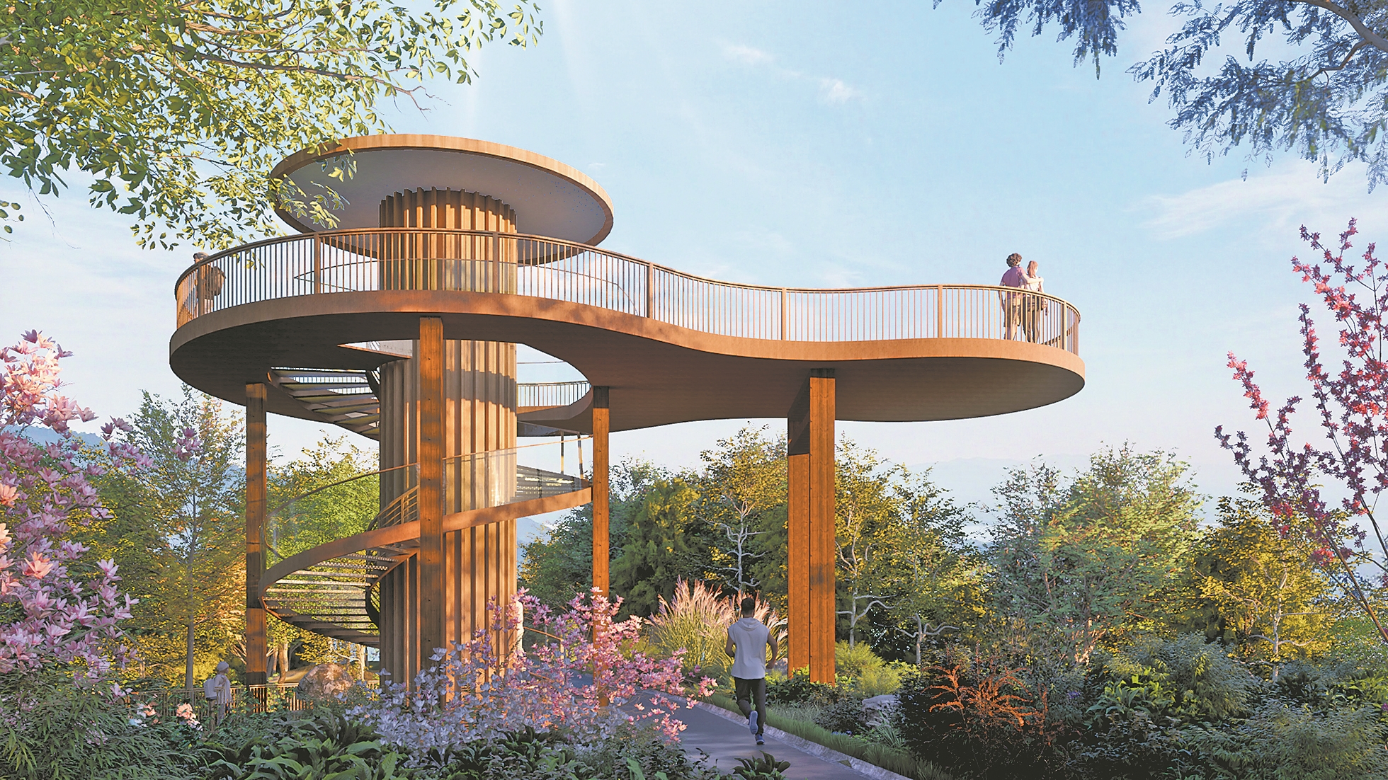 凤山寻踪观景台示意图。