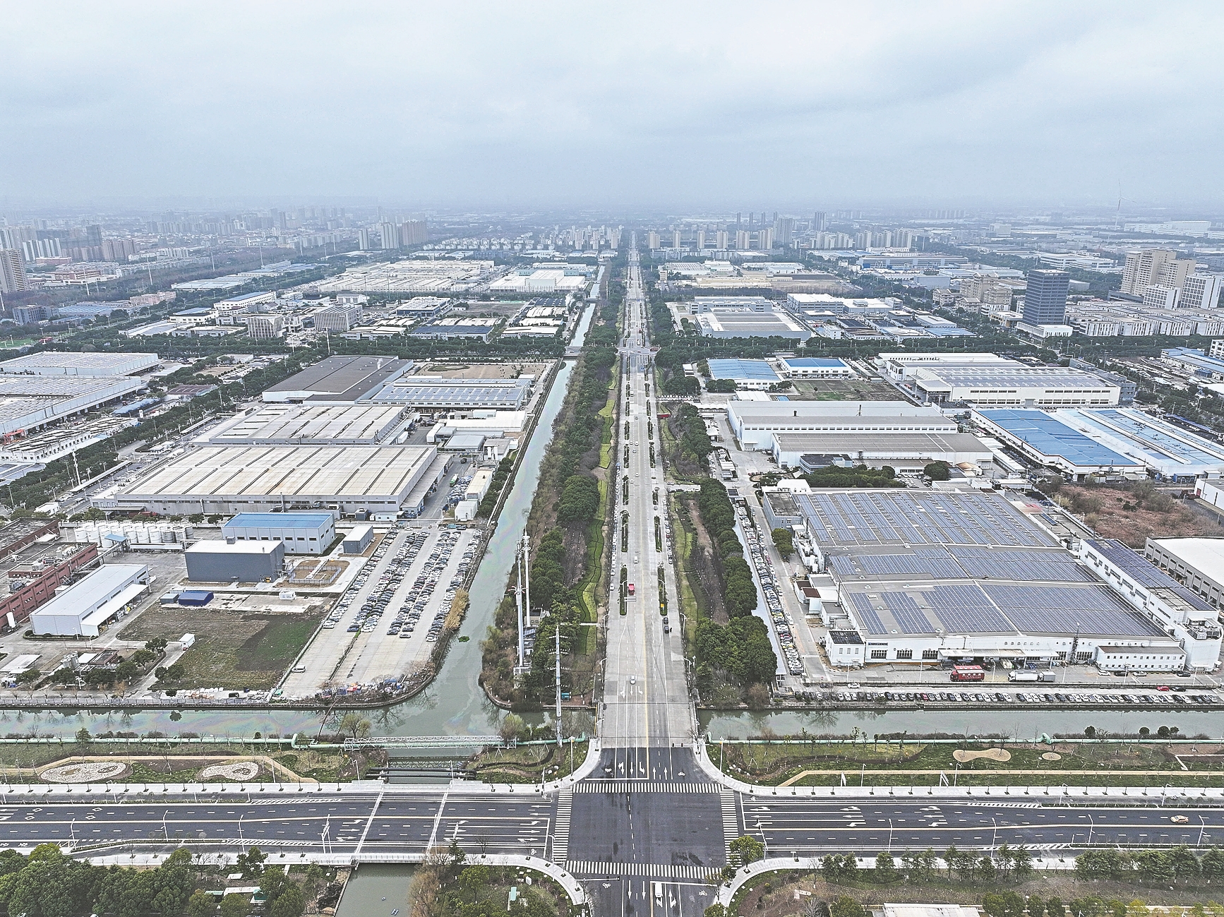 2026年2月25日在江苏太仓拍摄的德企聚集区(无人机照片)。新华社 发