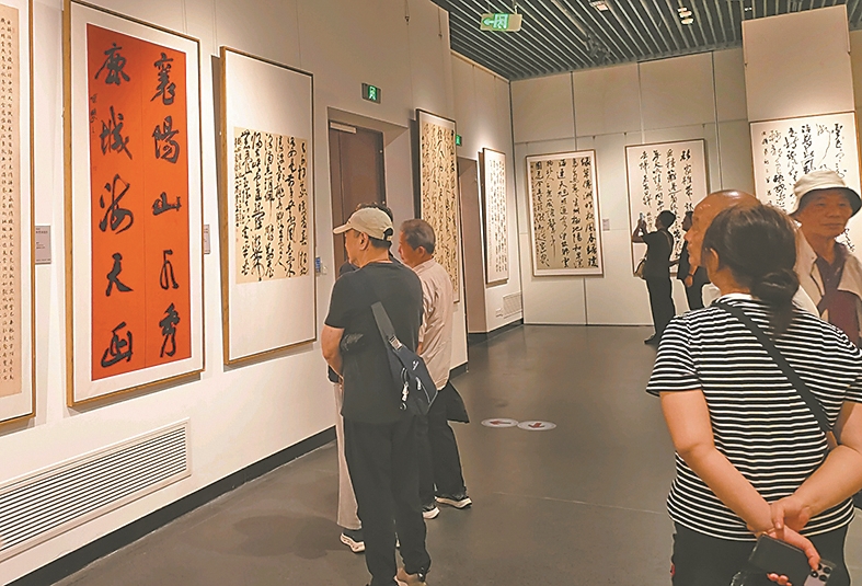 8月11日,市民和游客在市博物馆观展。记者 张亚婷 摄